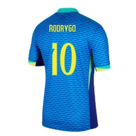 Camiseta de visitante RODRYGO Brasil 2024 para niños Camiseta de visitante RODRYGO Brasil 2024 para niños