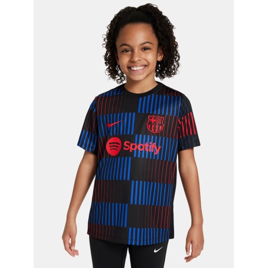 Camiseta de prematch de visitante de niño FC Barcelona 2024/25 Camiseta de prematch de visitante de niño FC Barcelona 2024/25