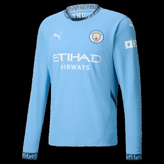 Camiseta de manga larga de local de hombres Manchester City 2024/25