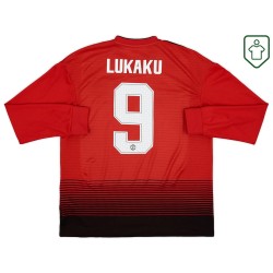 Camiseta retro local manga larga hombre Manchester United 2018/19 Lukaku #9