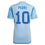 Pedri #10 España Camiseta de Visita Mundial 2022