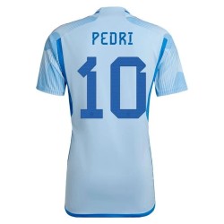 Pedri #10 España Camiseta de Visita Mundial 2022