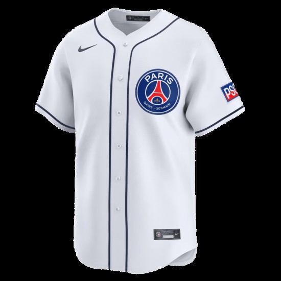 Camiseta Mujer PSG x MLB 2025/26 Edición Limitada - Blanca Camiseta Mujer PSG x MLB 2025/26 Edición Limitada - Blanca