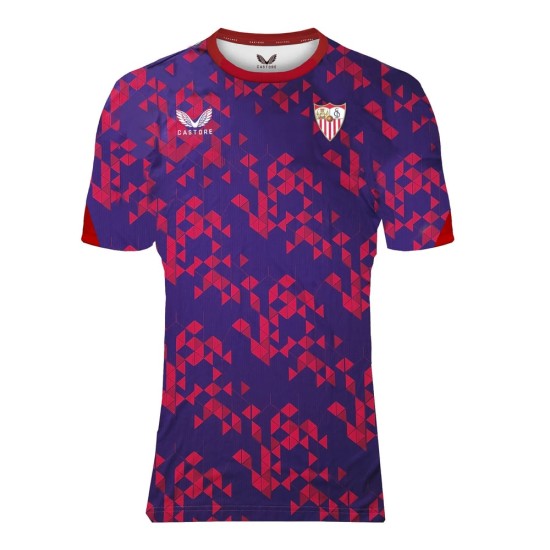 Camiseta de pre partido de tercera de mujer Sevilla FC 2024/25 - Morada Camiseta de pre partido de tercera de mujer Sevilla FC 2024/25 - Morada