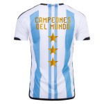 Argentina Camiseta Champions de Local Mundial 2022 - 3 Estrellas