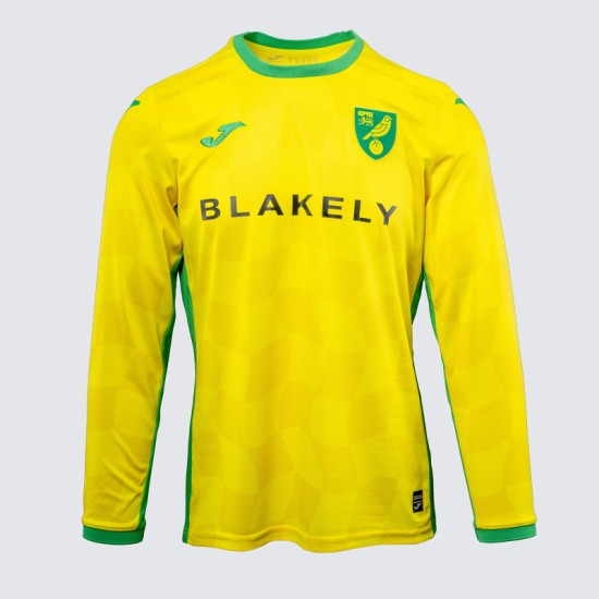 Camiseta de Manga Larga Local de Norwich City 2024/25 para Hombres Camiseta de Manga Larga Local de Norwich City 2024/25 para Hombres