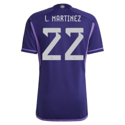 Lautaro Martinez #22 Argentina Camiseta de Visita Mundial 2022
