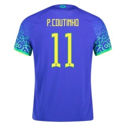 Philippe Coutinho #11 Brasil Camiseta de Visita Mundial 2022