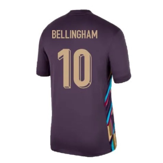 Camiseta de visitante BELLINGHAM Inglaterra 2024/25 para niños Camiseta de visitante BELLINGHAM Inglaterra 2024/25 para niños