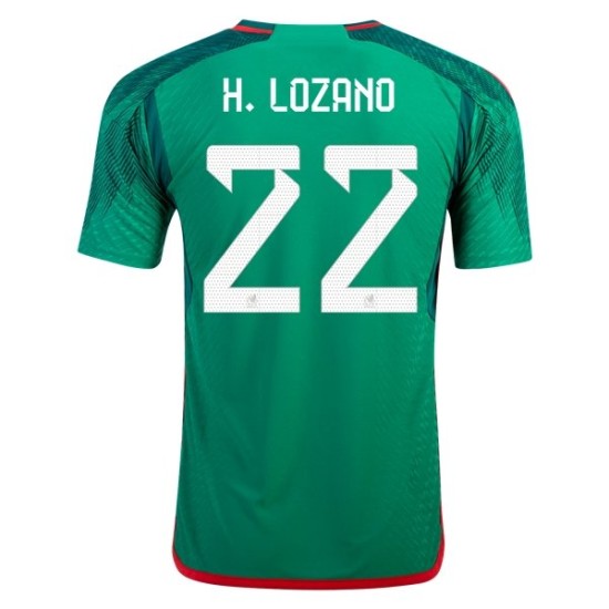 Hirving Lozano #22 México Camiseta de Local Mundial 2022 Hirving Lozano #22 México Camiseta de Local Mundial 2022