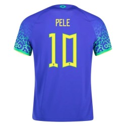 Pele #10 Brasil Camiseta de Visita Mundial 2022